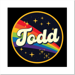 Todd // Rainbow In Space Vintage Style Posters and Art